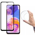 Film de verre Wozinsky Full Cover Flexi Nano en verre trempé avec un cadre pour Samsung Galaxy A23 transparent