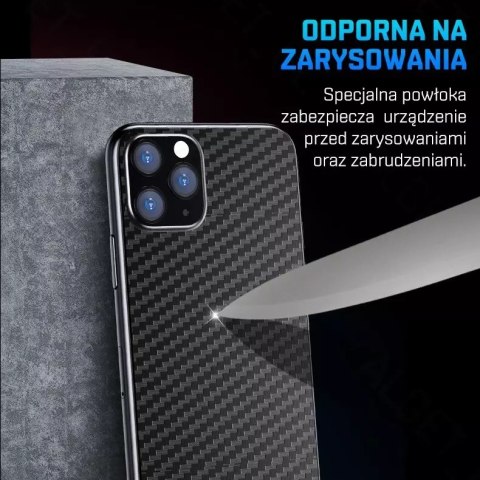 Folia UZIEN od ROCK SPACE na tył telefonu - carbon Czarny