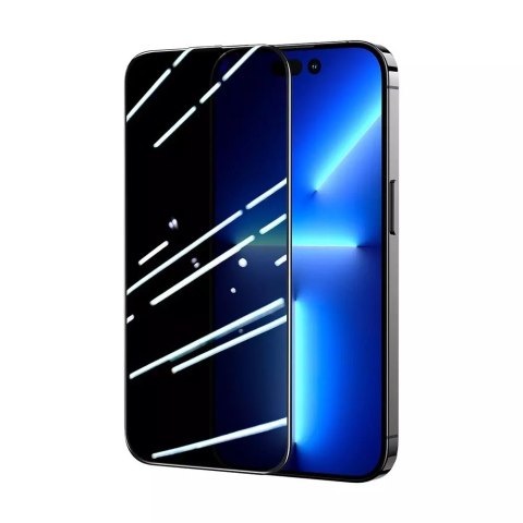 Joyroom Knight 2.5D Privacy TG Verre Trempé pour iPhone 14 Pro avec Filtre Anti-espion Plein Écran avec Cadre Transparent (JR-P0