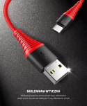 ROCK SPACE Wzmacniany Kabel USB C 3A 1m Czarny