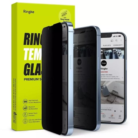 Verre trempé privatisable Ringke pour iPhone 14 / iPhone 13 / iPhone 13 Pro