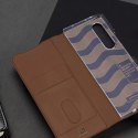 Dux Ducis Bril pour Samsung Galaxy Z Fold4 avec support portefeuille à rabat marron