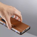 Dux Ducis Bril pour Samsung Galaxy Z Fold4 avec support portefeuille à rabat marron