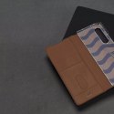 Dux Ducis Bril pour Samsung Galaxy Z Fold4 avec support portefeuille à rabat marron