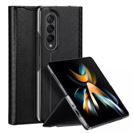 Dux Ducis Bril pour Samsung Galaxy Z Fold4 avec support portefeuille à rabat noir