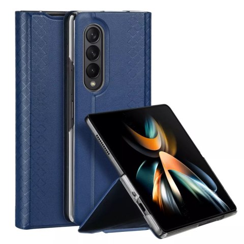 Dux Ducis Bril pour Samsung Galaxy Z Fold4 flip wallet stand bleu