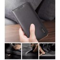 Dux Ducis Hivo Leather Flip Cover Portefeuille en cuir véritable pour cartes et documents iPhone 14 Plus Noir