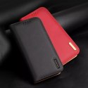 Dux Ducis Hivo Leather Flip Cover Portefeuille en cuir véritable pour cartes et documents iPhone 14 Plus Noir