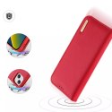 Dux Ducis Hivo Leather Flip Cover Portefeuille en cuir véritable pour cartes et documents iPhone 14 Plus Rouge