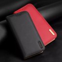 Dux Ducis Hivo Leather Flip Cover Portefeuille en cuir véritable pour cartes et documents iPhone 14 Pro Max Noir