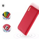 Dux Ducis Hivo Leather Flip Cover Portefeuille en cuir véritable pour cartes et documents iPhone 14 Pro Max Rouge