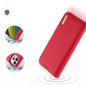 Dux Ducis Hivo Leather Flip Cover Portefeuille en cuir véritable pour cartes et documents iPhone 14 Pro Rouge