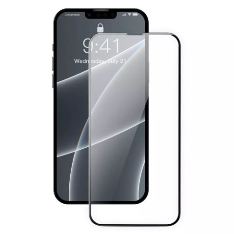 Verre plein écran Baseus mm 2x verre trempé pour iPhone 13 Pro / iPhone 13 plein écran avec cadre noir (SGQP010101)
