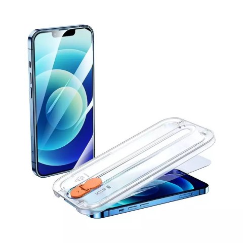 Verre trempé Joyroom avec kit de montage pour iPhone 12 et 12 Pro 6.1" transparent (JR-PF930)