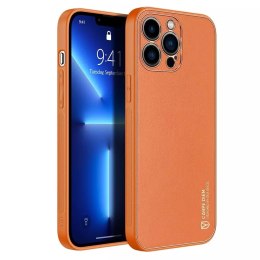 Coque élégante Dux Ducis Yolo en TPU souple et cuir PU pour iPhone 13 Pro Max orange