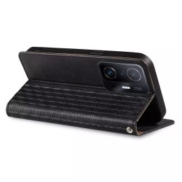 Étui à sangle aimantée pour Xiaomi Redmi Note 11 Pro Pouch Wallet + Mini Longe Pendentif Noir