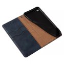 Étui à sangle magnétique pour iPhone SE 2022 / SE 2020 / iPhone 8 / iPhone 7 pochette portefeuille + mini lanière pendentif bleu