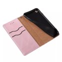 Étui à sangle magnétique pour iPhone SE 2022 / SE 2020 / iPhone 8 / iPhone 7 pochette portefeuille + mini lanière pendentif rose