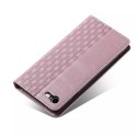 Étui à sangle magnétique pour iPhone SE 2022 / SE 2020 / iPhone 8 / iPhone 7 pochette portefeuille + mini lanière pendentif rose