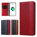 Étui à sangle magnétique pour iPhone SE 2022 / SE 2020 / iPhone 8 / iPhone 7 pochette portefeuille + mini lanière pendentif roug