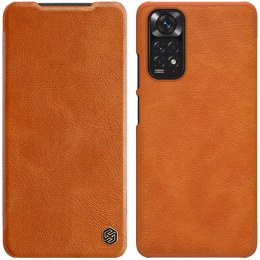 Étui étui en cuir Nillkin Qin pour Xiaomi Redmi Note 11S / Note 11 marron