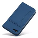 Étui pour cartes magnétiques pour iPhone SE 2022 / SE 2020 / iPhone 8 / iPhone 7 Housse Porte-cartes Porte-cartes Bleu