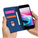 Étui pour cartes magnétiques pour iPhone SE 2022 / SE 2020 / iPhone 8 / iPhone 7 Housse Porte-cartes Porte-cartes Bleu