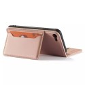 Étui pour cartes magnétiques pour iPhone SE 2022 / SE 2020 / iPhone 8 / iPhone 7 Housse Portefeuille Porte-cartes Rose