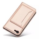 Étui pour cartes magnétiques pour iPhone SE 2022 / SE 2020 / iPhone 8 / iPhone 7 Housse Portefeuille Porte-cartes Rose