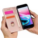 Étui pour cartes magnétiques pour iPhone SE 2022 / SE 2020 / iPhone 8 / iPhone 7 Housse Portefeuille Porte-cartes Rose