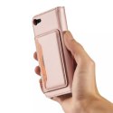 Étui pour cartes magnétiques pour iPhone SE 2022 / SE 2020 / iPhone 8 / iPhone 7 Housse Portefeuille Porte-cartes Rose