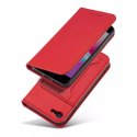 Étui pour cartes magnétiques pour iPhone SE 2022 / SE 2020 / iPhone 8 / iPhone 7 Housse Portefeuille Porte-cartes Rouge