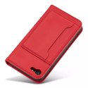 Étui pour cartes magnétiques pour iPhone SE 2022 / SE 2020 / iPhone 8 / iPhone 7 Housse Portefeuille Porte-cartes Rouge