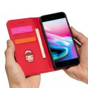 Étui pour cartes magnétiques pour iPhone SE 2022 / SE 2020 / iPhone 8 / iPhone 7 Housse Portefeuille Porte-cartes Rouge