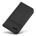 Étui pour cartes magnétiques pour iPhone SE 2022 / SE 2020 / iPhone 8 / iPhone 7 pochette portefeuille porte-cartes noir