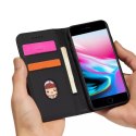 Étui pour cartes magnétiques pour iPhone SE 2022 / SE 2020 / iPhone 8 / iPhone 7 pochette portefeuille porte-cartes noir