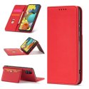 Étui pour cartes magnétiques pour Xiaomi Redmi Note 11 Pro Pouch Wallet Card Holder Rouge