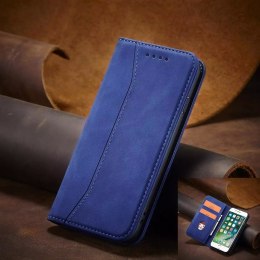 Magnet Fancy Case Case pour iPhone SE 2022 / SE 2020 / iPhone 8 / iPhone 7 Cover Card Wallet Card Stand Bleu