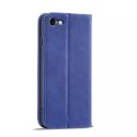 Magnet Fancy Case Case pour iPhone SE 2022 / SE 2020 / iPhone 8 / iPhone 7 Cover Card Wallet Card Stand Bleu