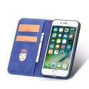 Magnet Fancy Case Case pour iPhone SE 2022 / SE 2020 / iPhone 8 / iPhone 7 Cover Card Wallet Card Stand Bleu