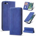 Magnet Fancy Case Case pour iPhone SE 2022 / SE 2020 / iPhone 8 / iPhone 7 Cover Card Wallet Card Stand Bleu