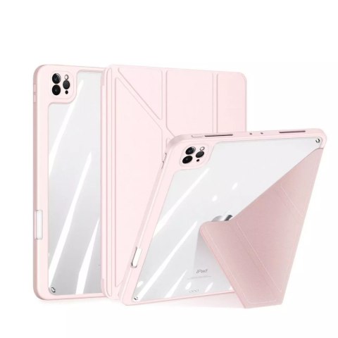 Dux Ducis Magi pour iPad Pro 12.9&#39;&#39; 2021/2020/2018 smart cover avec support et rangement pour Apple Pencil rose