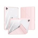 Dux Ducis Magi pour iPad Pro 12.9&#39;&#39; 2021/2020/2018 smart cover avec support et rangement pour Apple Pencil rose