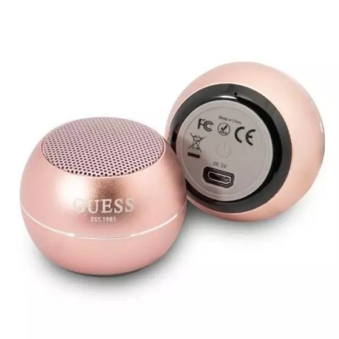 Enceinte Bluetooth Guess GUWSALGEP Speaker mini rose / rose