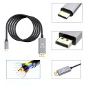 Kabel przewód Alogy adapter HDMI 2.1 na USB-C Type-C HDTV 4K 2m Czarny