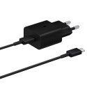 Chargeur mural USB Samsung Type C 15W PD AFC + câble USB Type C noir (EP-T1510XBEGEU)