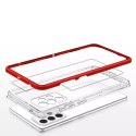 Coque transparente 3 en 1 pour Samsung Galaxy A13 5G Frame Gel Cover Rouge