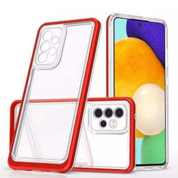 Coque transparente 3 en 1 pour Samsung Galaxy A33 5G Frame Gel Cover Rouge