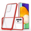 Coque transparente 3 en 1 pour Samsung Galaxy A73 Frame Cover Gel Rouge