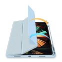 Dux Ducis Toby Smart Cover blindé pour iPad Pro 12.9&#39;&#39; 2021 avec support pour Apple Pencil bleu